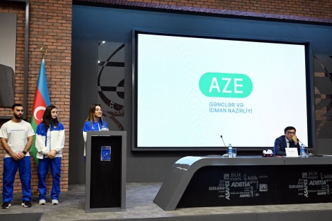 Farid Gayibov meets athletes who successfully represented Azerbaijan - PHOTO