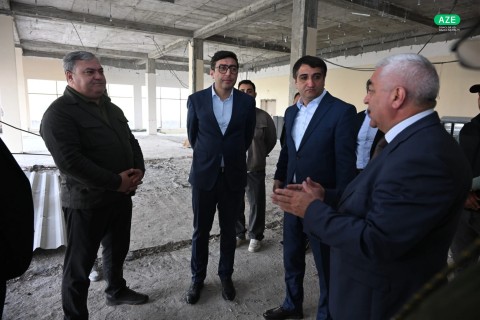 Youth and Sports Minister Farid Gayibov Inspects Ongoing Construction Projects for III CIS Games - PHOTO