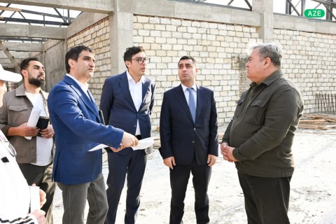 Youth and Sports Minister Farid Gayibov Inspects Ongoing Construction Projects for III CIS Games - PHOTO