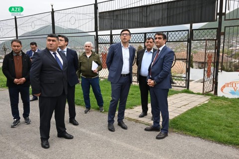Youth and Sports Minister Farid Gayibov Inspects Ongoing Construction Projects for III CIS Games - PHOTO