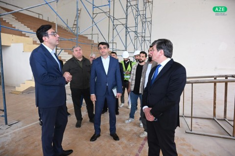 Youth and Sports Minister Farid Gayibov Inspects Ongoing Construction Projects for III CIS Games - PHOTO