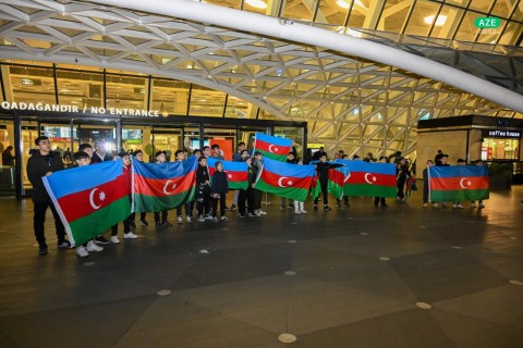 Чемпионы Европы по борьбе вернулись в Баку