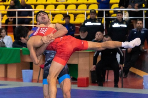 Определились первые победители чемпионата Азербайджана по греко-римской борьбе - ФОТО