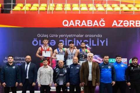 Определились первые победители чемпионата Азербайджана по греко-римской борьбе - ФОТО