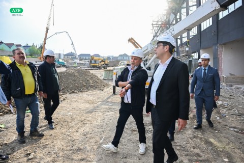 Fərid Qayıbov Gəncə şəhər stadionunun inşası ilə də maraqlanıb - FOTO