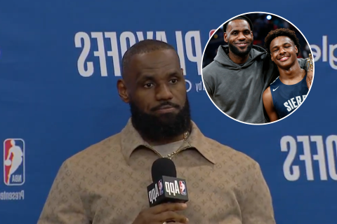 WATCH: LeBron James on sharing the court with his son: “It’s number one, no question”