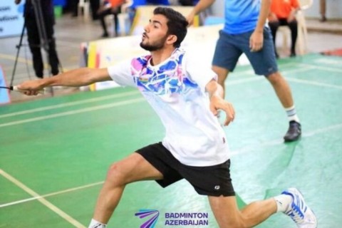 Azerbaijani para-badminton player competing at Fazza Dubai 2025