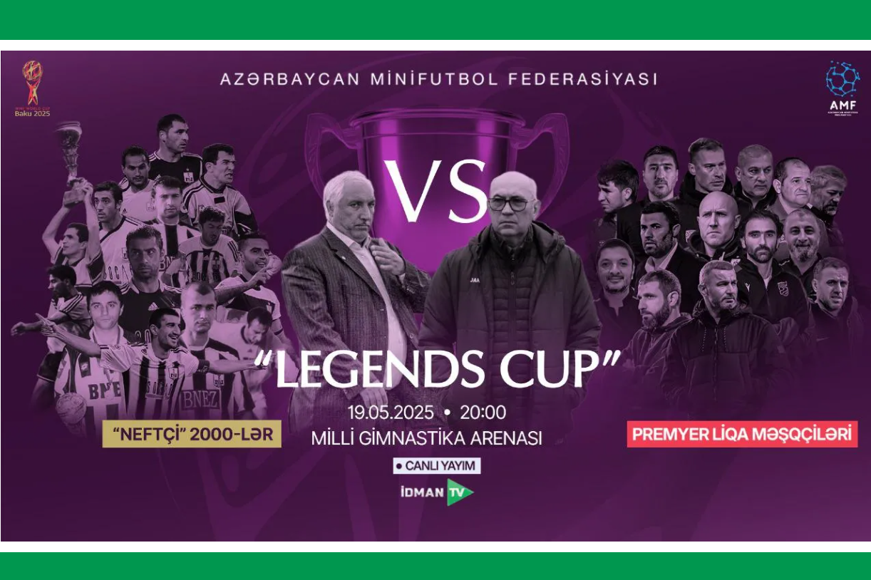 Bakıda Azərbaycan futbolunun əfsanələri arasında oyun keçiriləcək