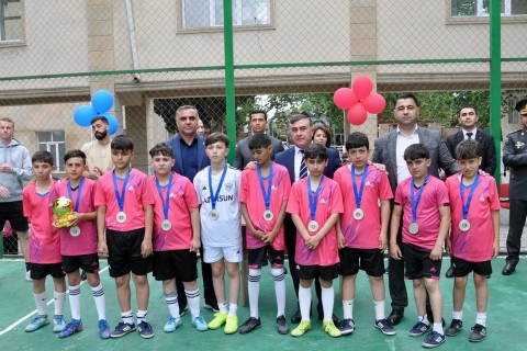 Məktəblər arasında minifutbol turnirinin qalibi bəlli olub - FOTO