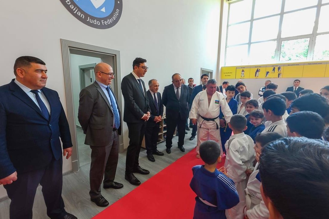 Fərid Qayıbov Qaxda yeni cüdo zalının açılışında iştirak edib - FOTO/VİDEO