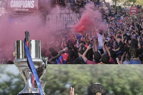 "Barselona"dan çempionluq paradı - FOTO/VİDEO