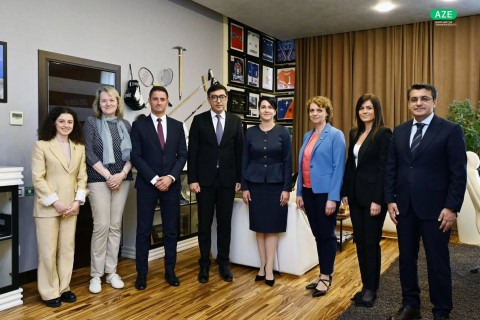 Fərid Qayıbov Slovakiyanın idman məsələləri üzrə dövlət katibi ilə görüşüb - FOTO
