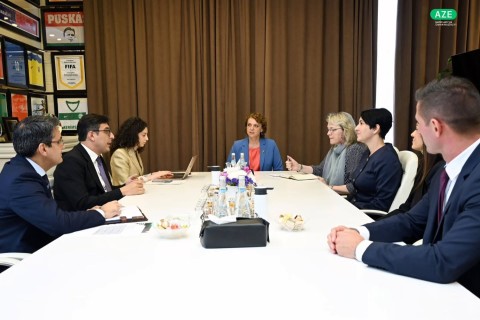 Fərid Qayıbov Slovakiyanın idman məsələləri üzrə dövlət katibi ilə görüşüb - FOTO