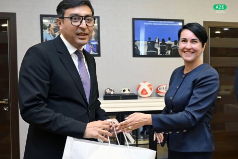 Fərid Qayıbov Slovakiyanın idman məsələləri üzrə dövlət katibi ilə görüşüb - FOTO