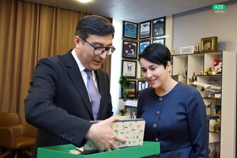 Fərid Qayıbov Slovakiyanın idman məsələləri üzrə dövlət katibi ilə görüşüb - FOTO