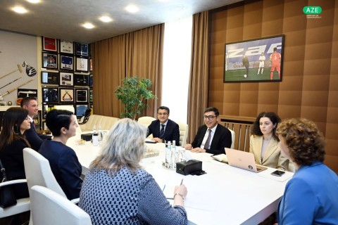 Fərid Qayıbov Slovakiyanın idman məsələləri üzrə dövlət katibi ilə görüşüb - FOTO