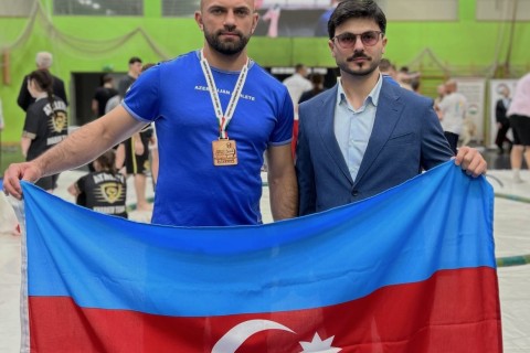 Азербайджанский сумоист завоевал медаль на чемпионате Европы - ФОТО
