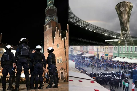 Во Вроцлаве арестованы 28 человек после драки фанатов "Челси" и "Реал Бетиса" - ВИДЕО