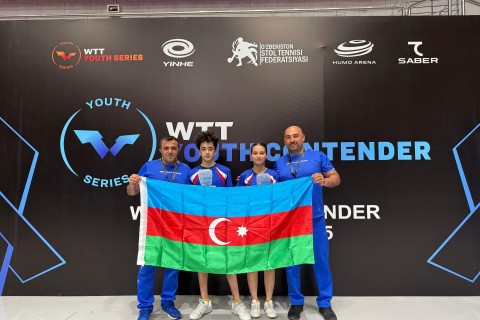 Azerbaijani table tennis players take 3rd place at WTT Youth Contender