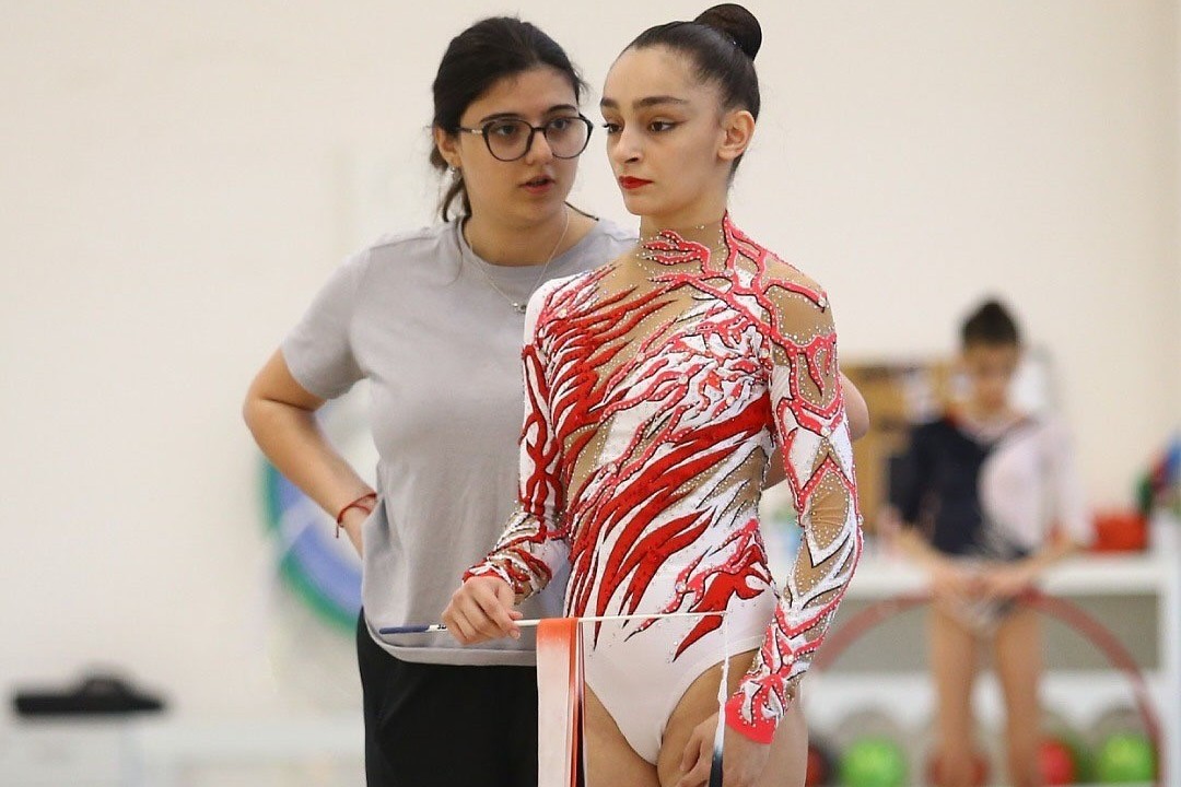 Bədii gimnastika üzrə Azərbaycan komandası sınaq məşqi keçirib - FOTO