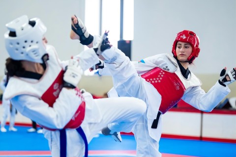 Taekvondoçularımız açıq dairəvi döyüş məşqləri keçib - FOTO