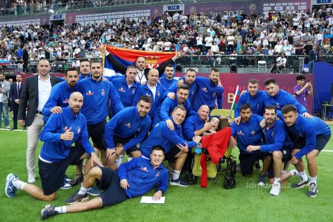 Bakıda təşkil olunan minifutbol üzrə dünya çempionatının mükafatlandırma mərasimi keçirilib - FOTO/VİDEO