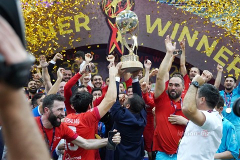 Bakıda təşkil olunan minifutbol üzrə dünya çempionatının mükafatlandırma mərasimi keçirilib - FOTO/VİDEO