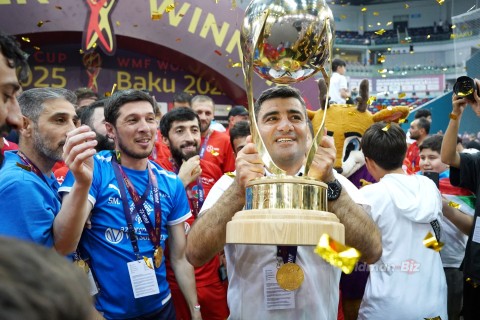 Bakıda təşkil olunan minifutbol üzrə dünya çempionatının mükafatlandırma mərasimi keçirilib - FOTO/VİDEO
