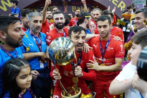 Bakıda təşkil olunan minifutbol üzrə dünya çempionatının mükafatlandırma mərasimi keçirilib - FOTO/VİDEO