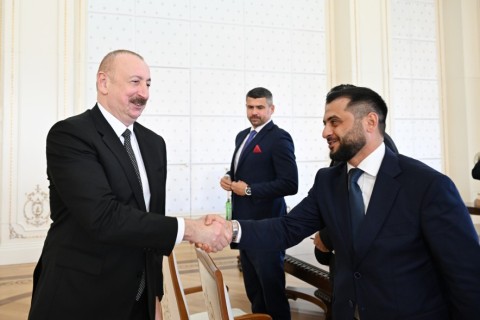 Prezident İlham Əliyev Azərbaycan millisinin üzvlərini qəbul edib - YENİLƏNİB/FOTO