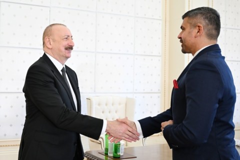 Prezident İlham Əliyev Azərbaycan millisinin üzvlərini qəbul edib - YENİLƏNİB/FOTO