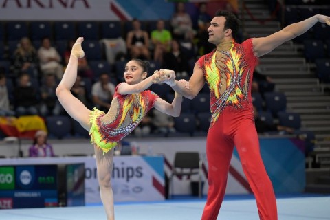 Athletes begin podium training ahead of Acrobatic Gymnastics World Cup in Baku