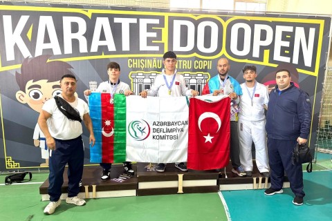 Azərbaycan karateçiləri Moldovadakı beynəlxalq turnirdə - FOTO