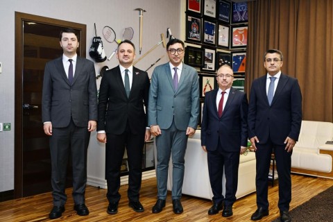 Фарид Гаибов принял Рабочую группу по сотрудничеству в области молодежи и спорта между Азербайджаном и Турцией - ФОТО