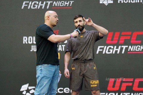 UFC döyüşçülərinin Dənizkənarı Milli Parkda açıq məşqi - FOTO