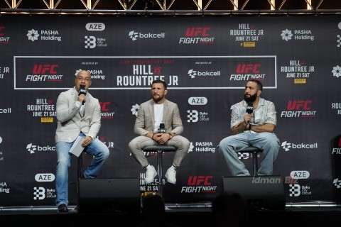 UFC döyüşçüləri üz-üzə - FOTO/VİDEO