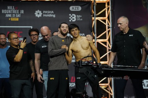 UFC döyüşçüləri üz-üzə - FOTO/VİDEO