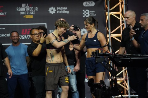 UFC döyüşçüləri üz-üzə - FOTO/VİDEO
