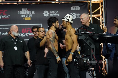 UFC döyüşçüləri üz-üzə - FOTO/VİDEO