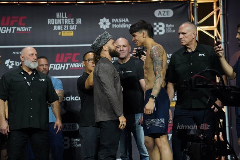 UFC döyüşçüləri üz-üzə - FOTO/VİDEO