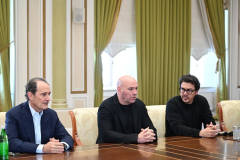 Prezident İlham Əliyev UFC-nin prezidentini qəbul edib - FOTO