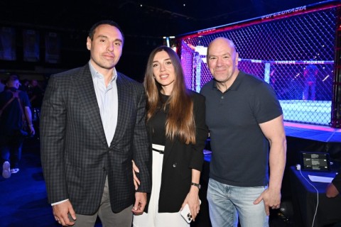 Leyla Əliyeva, Arzu Əliyeva və ailə üzvləri "UFC Fight Night"ı izləyiblər - FOTO