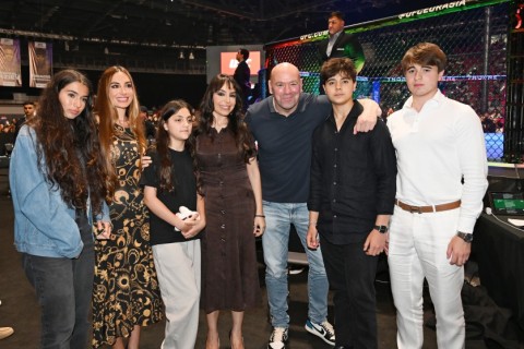 Leyla Əliyeva, Arzu Əliyeva və ailə üzvləri "UFC Fight Night"ı izləyiblər - FOTO