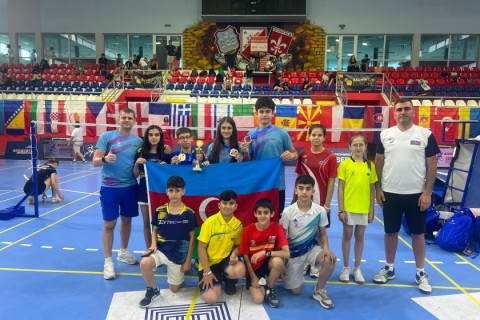 Yeniyetmə badmintonçularımızdan qızıl və bürünc medallar
