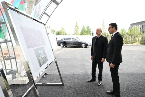 President Ilham Aliyev inspected construction progress of Yevlakh Olympic Sports Complex - PHOTO