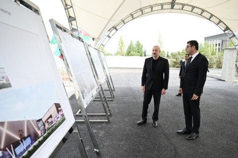 President Ilham Aliyev inspected construction progress of Yevlakh Olympic Sports Complex - PHOTO