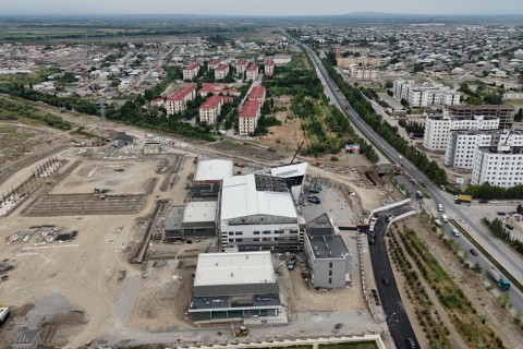 President Ilham Aliyev inspected construction progress of Yevlakh Olympic Sports Complex - PHOTO