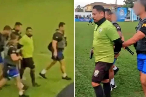Футбольного судью арестовали прямо во время матча