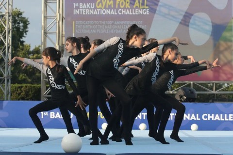 Third international Gymnastics for All event on Baku Boulevard