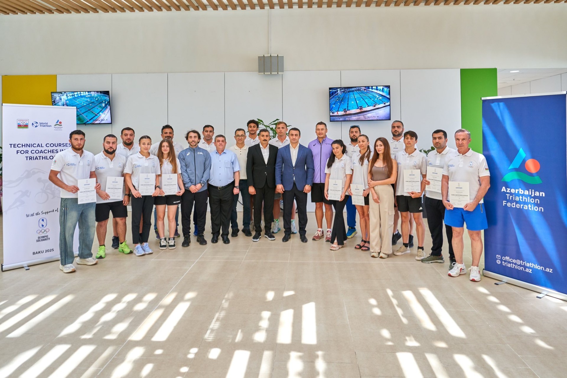 Triatlon üzrə məşqçilər üçün I dərəcəli kurs başa çatıb - FOTO